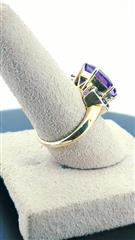 Amethyst Lady's Stone Ring 14K Yellow Gold 5g Size:6